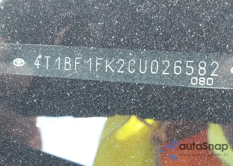 2012 Toyota Camry Se из США, поврежденный, VIN 4T1BF1FK2CU026582